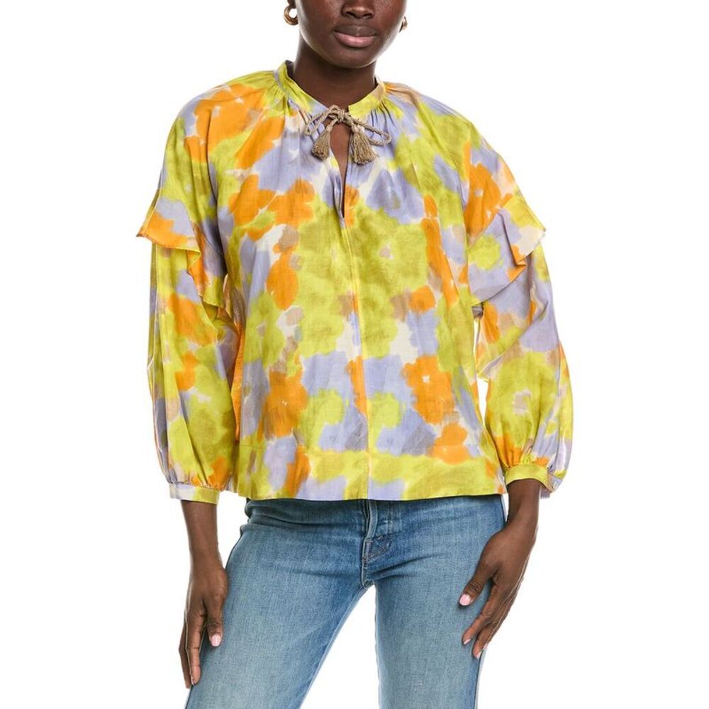 Marella Womens Modane Silk-Blend Shirt, Lavender